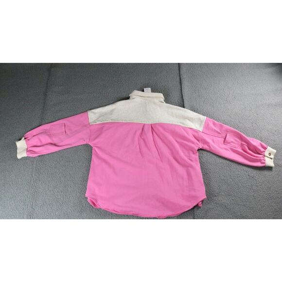 New Anthropologie  POL Jacket Womens Small Pink Color Raw Hem Long Sleeve - Picture 3 of 9